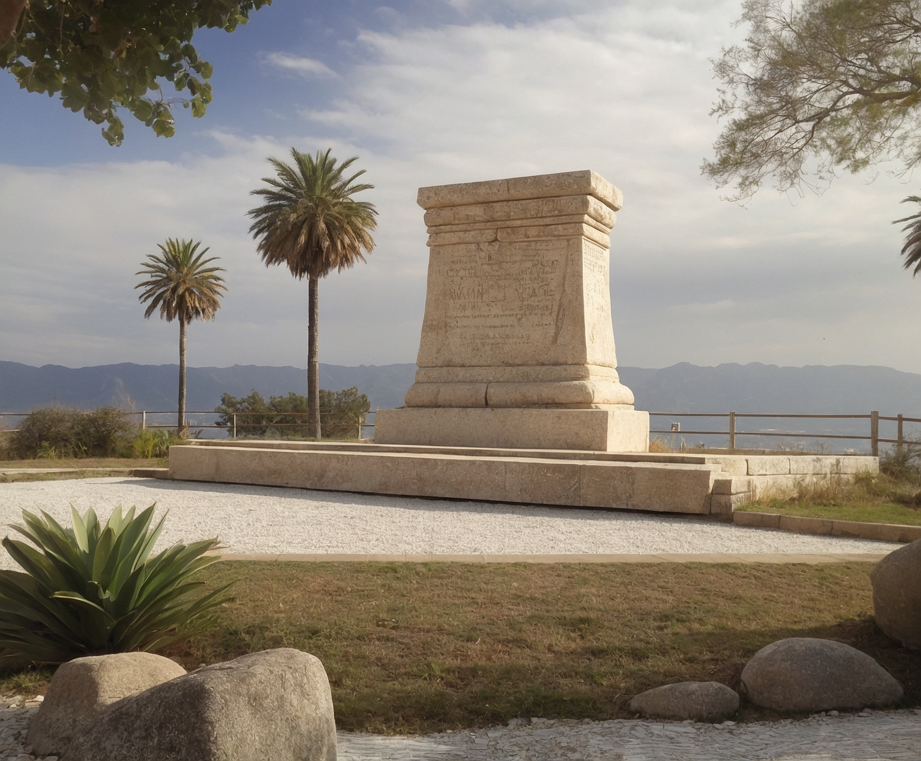 Restauración de monumento histórico en piedra.